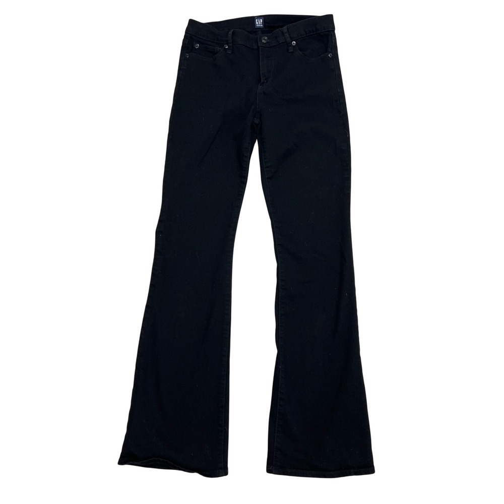 GAP Denim Perfect Boot Black Bootcut Jeans Womens Size 29 x 32 Stretch EUC